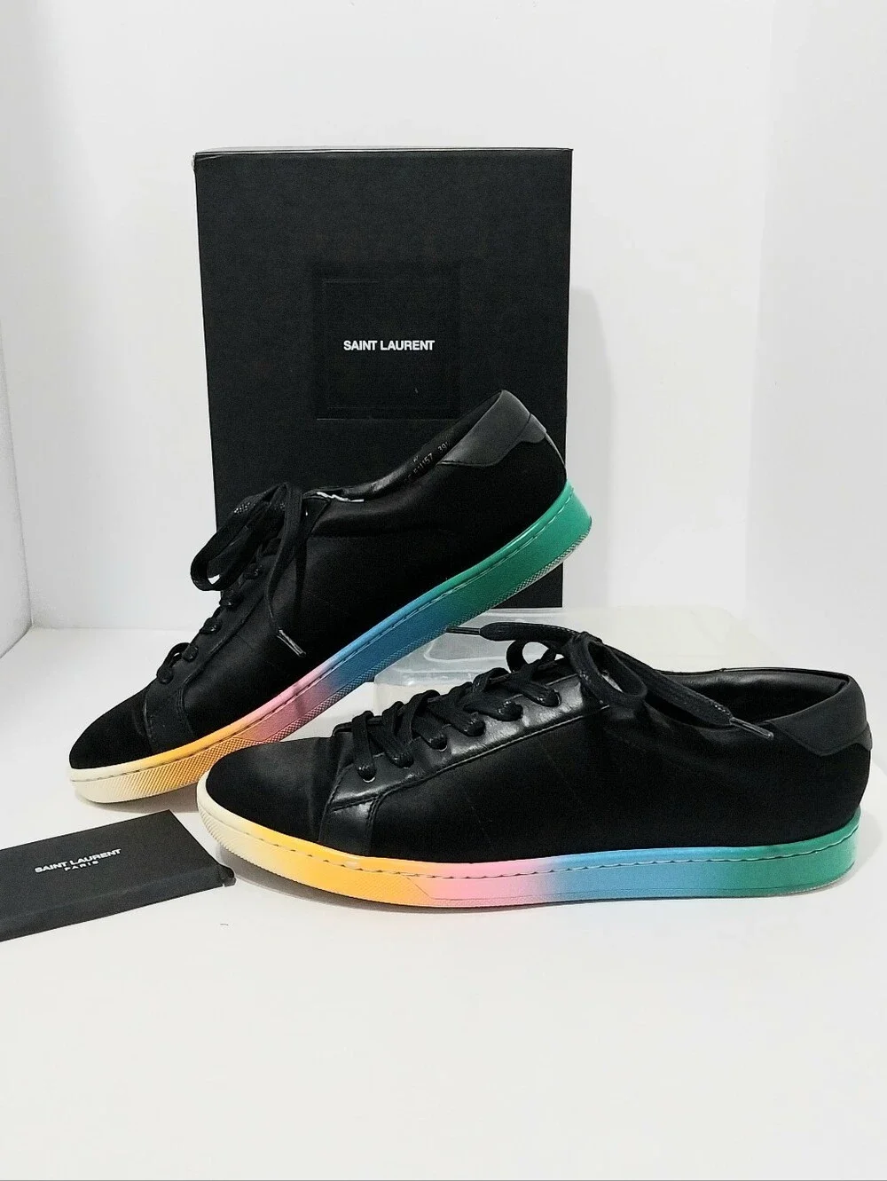 Saint Laurent SL-01 Rainbow Sneakers, Size 39.5